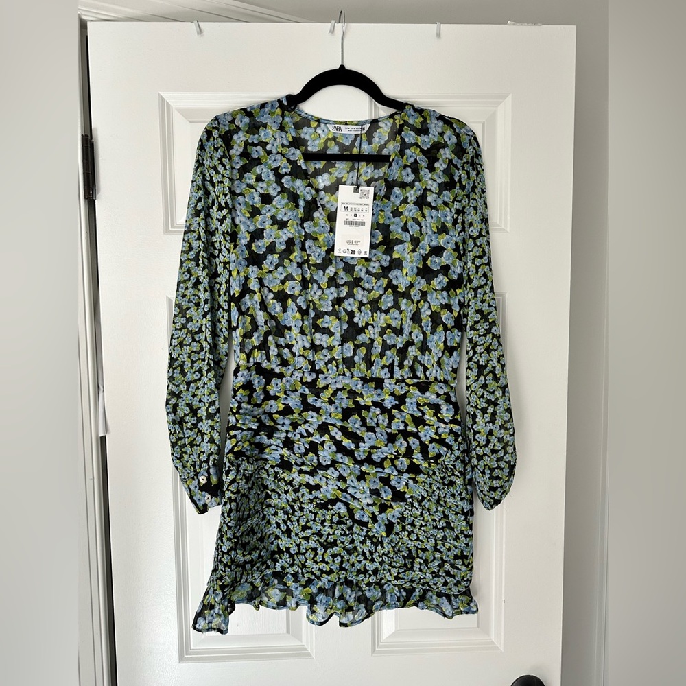 Zara floral mini dress (NWT)
